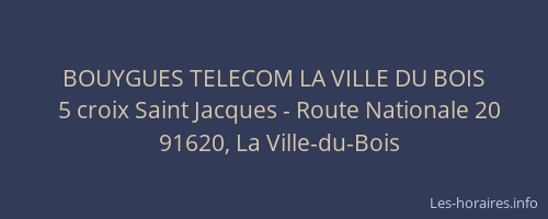 BOUYGUES TELECOM LA VILLE DU BOIS