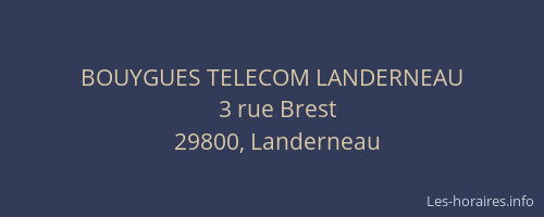 BOUYGUES TELECOM LANDERNEAU