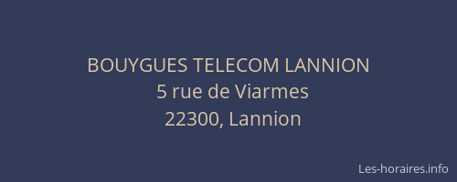 BOUYGUES TELECOM LANNION