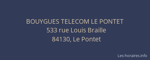 BOUYGUES TELECOM LE PONTET