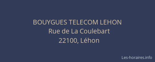 BOUYGUES TELECOM LEHON
