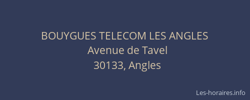 BOUYGUES TELECOM LES ANGLES