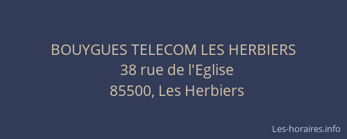 BOUYGUES TELECOM LES HERBIERS