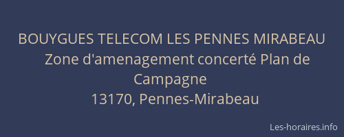 BOUYGUES TELECOM LES PENNES MIRABEAU