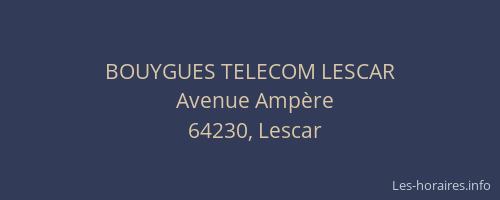 BOUYGUES TELECOM LESCAR
