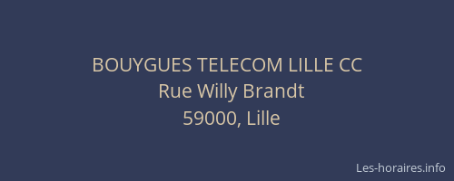 BOUYGUES TELECOM LILLE CC