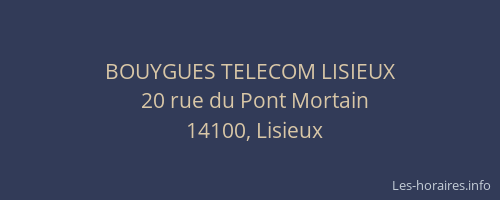 BOUYGUES TELECOM LISIEUX