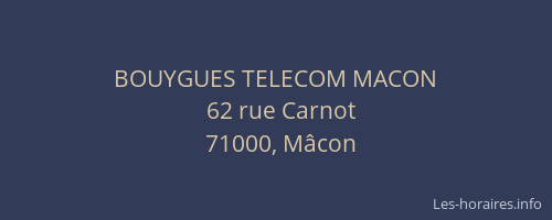 BOUYGUES TELECOM MACON