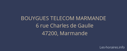 BOUYGUES TELECOM MARMANDE