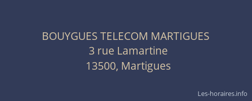 BOUYGUES TELECOM MARTIGUES
