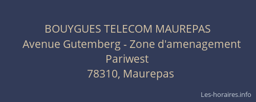 BOUYGUES TELECOM MAUREPAS