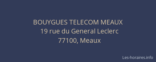 BOUYGUES TELECOM MEAUX