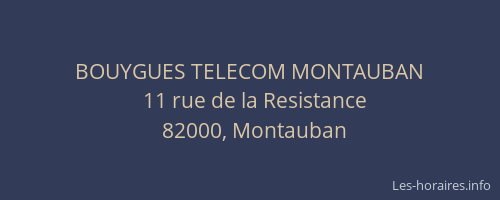 BOUYGUES TELECOM MONTAUBAN