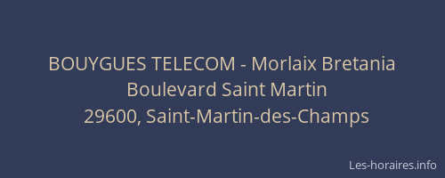 BOUYGUES TELECOM - Morlaix Bretania