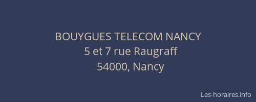 BOUYGUES TELECOM NANCY