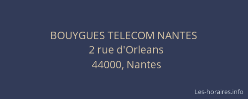 BOUYGUES TELECOM NANTES
