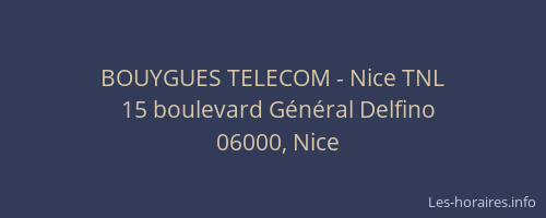BOUYGUES TELECOM - Nice TNL