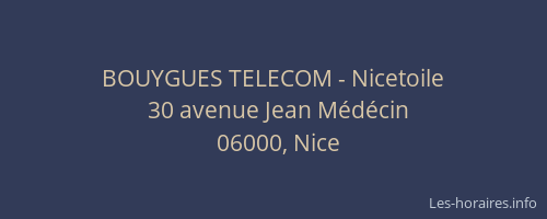 BOUYGUES TELECOM - Nicetoile