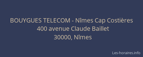 BOUYGUES TELECOM - Nîmes Cap Costières