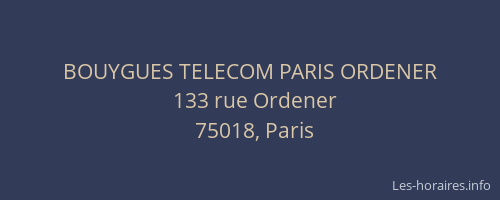 BOUYGUES TELECOM PARIS ORDENER