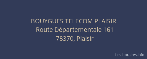 BOUYGUES TELECOM PLAISIR