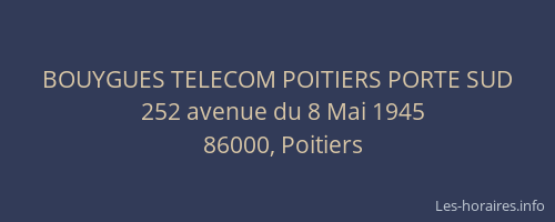 BOUYGUES TELECOM POITIERS PORTE SUD