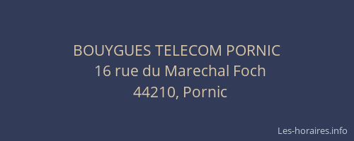 BOUYGUES TELECOM PORNIC