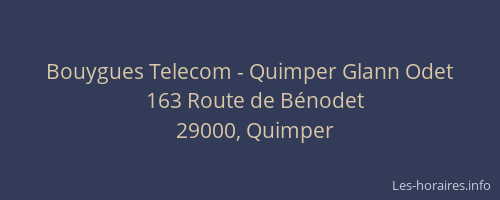 Bouygues Telecom - Quimper Glann Odet