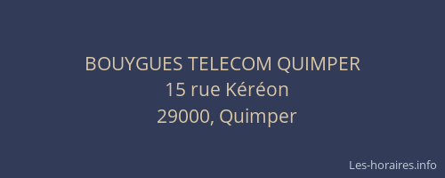 BOUYGUES TELECOM QUIMPER