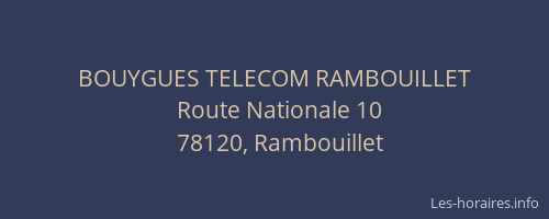 BOUYGUES TELECOM RAMBOUILLET