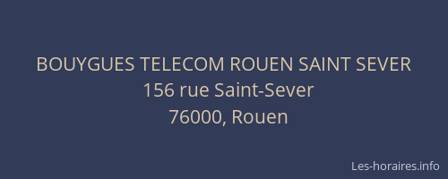 BOUYGUES TELECOM ROUEN SAINT SEVER