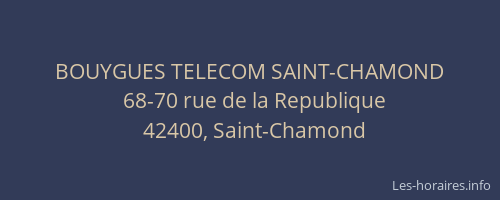 BOUYGUES TELECOM SAINT-CHAMOND