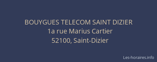 BOUYGUES TELECOM SAINT DIZIER