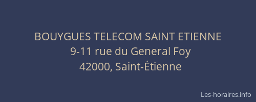 BOUYGUES TELECOM SAINT ETIENNE