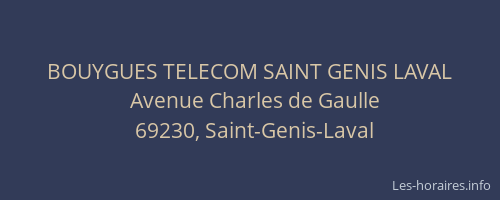 BOUYGUES TELECOM SAINT GENIS LAVAL