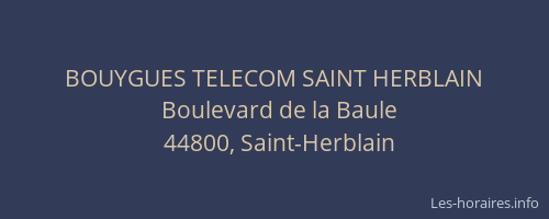 BOUYGUES TELECOM SAINT HERBLAIN