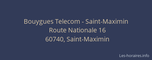 Bouygues Telecom - Saint-Maximin