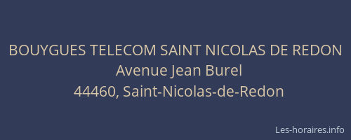 BOUYGUES TELECOM SAINT NICOLAS DE REDON