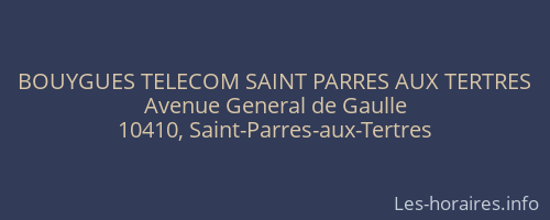 BOUYGUES TELECOM SAINT PARRES AUX TERTRES