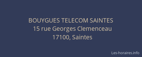 BOUYGUES TELECOM SAINTES
