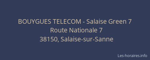 BOUYGUES TELECOM - Salaise Green 7