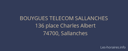 BOUYGUES TELECOM SALLANCHES