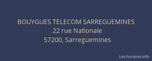 BOUYGUES TELECOM SARREGUEMINES