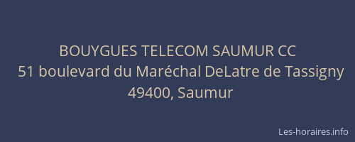BOUYGUES TELECOM SAUMUR CC