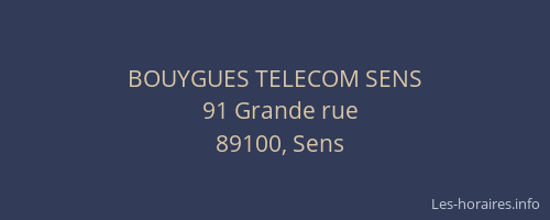 BOUYGUES TELECOM SENS