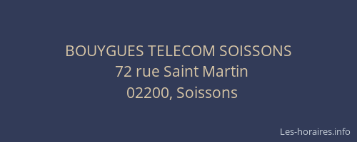 BOUYGUES TELECOM SOISSONS