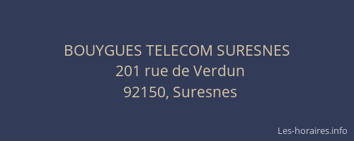 BOUYGUES TELECOM SURESNES