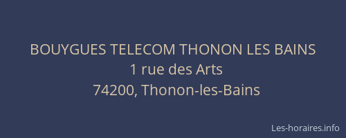 BOUYGUES TELECOM THONON LES BAINS