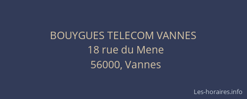 BOUYGUES TELECOM VANNES