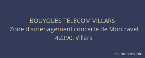 BOUYGUES TELECOM VILLARS